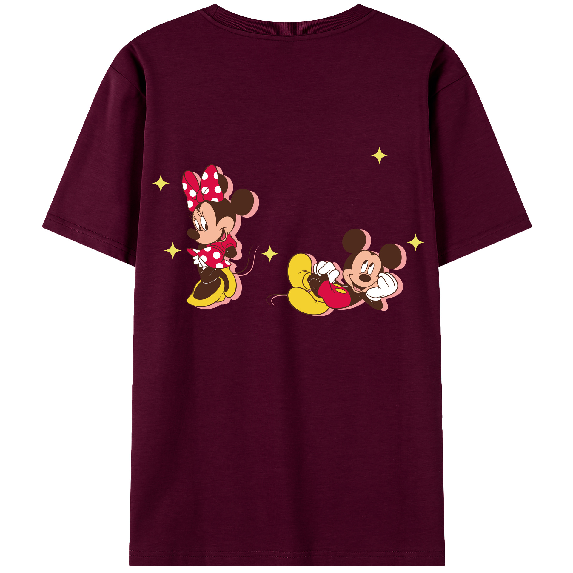 （画像用） ミッキーマウス Mickey Mouse レディース半袖Tシャツ(バックプリント)